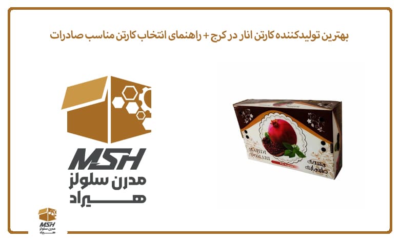 بهترین تولیدکننده کارتن انار در کرج + راهنمای انتخاب کارتن مناسب صادرات