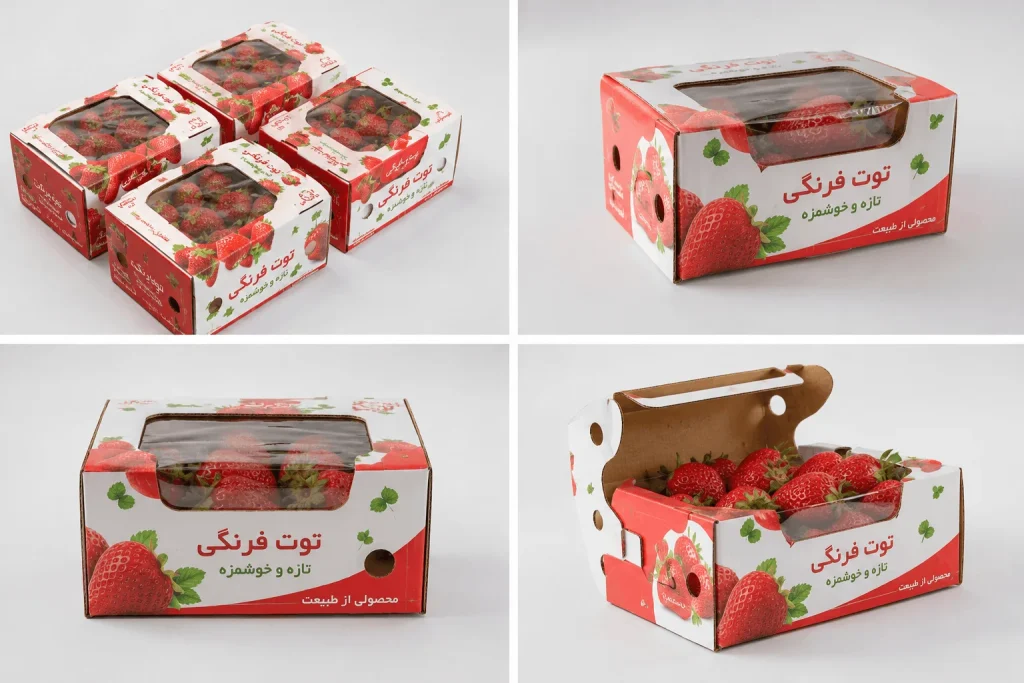 کارتن توت فرنگی صادراتی