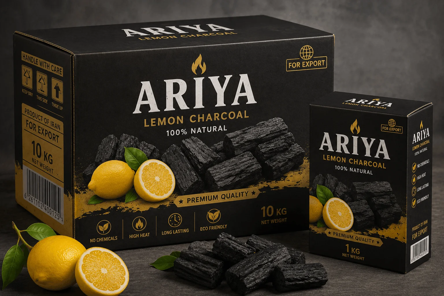 زغال ariya کارتن زغال صادراتی آریا