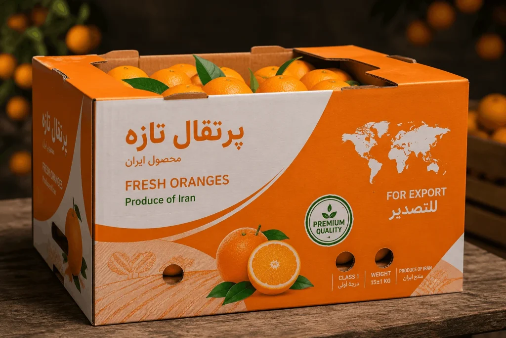 کارتن و جعبه بسته بندی پرتقال
